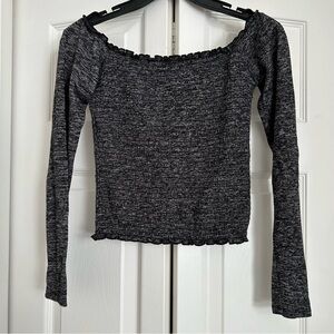 Off-The-Shoulder Heather Top